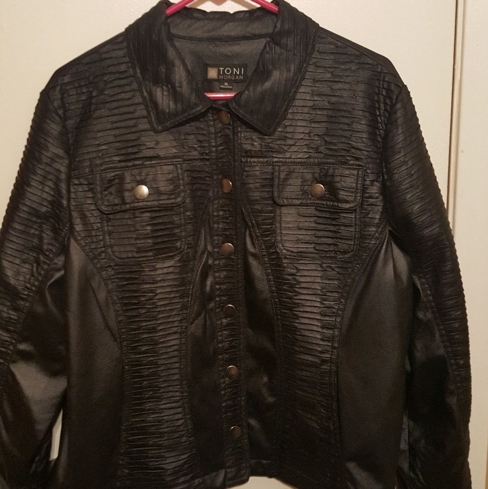Faux leather jacket